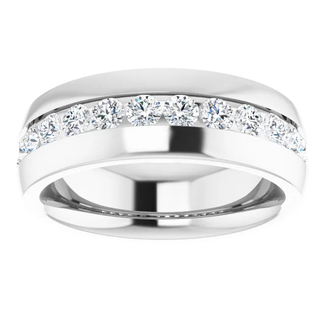 Round 3mm Half Eternity Bold Band