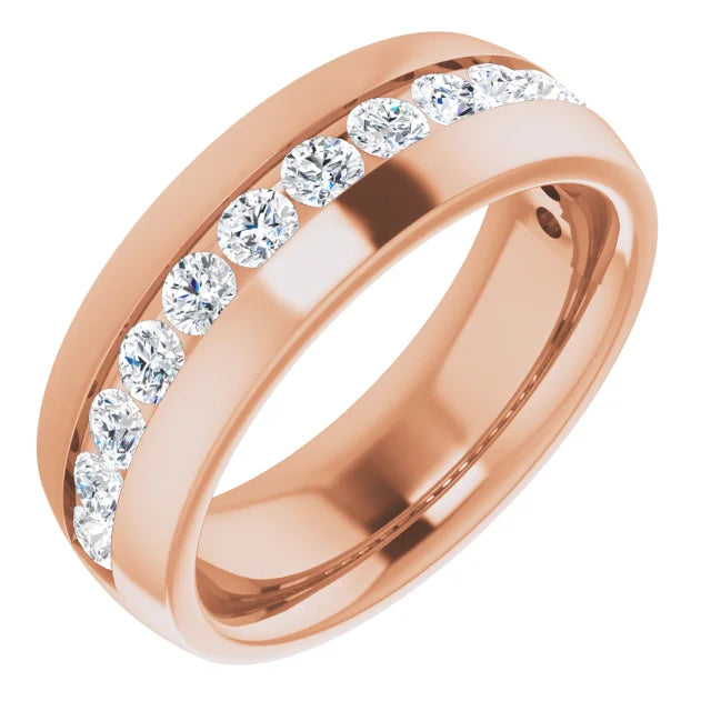 Round 3mm Half Eternity Bold Band