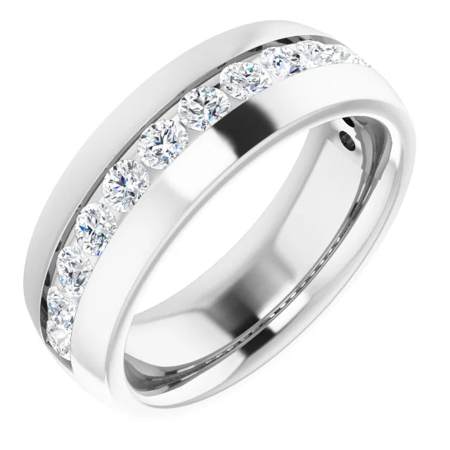 Round 3mm Half Eternity Bold Band