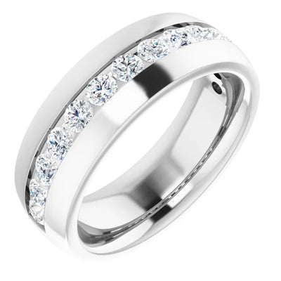 Round 3mm Half Eternity Bold Band