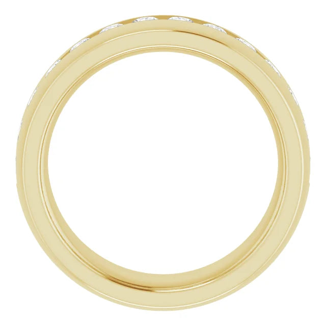 Round 3mm Half Eternity Bold Band