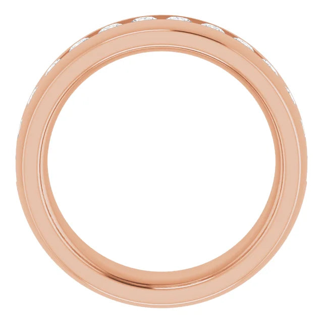 Round 3mm Half Eternity Bold Band