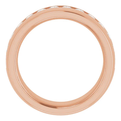 Round 3mm Half Eternity Bold Band