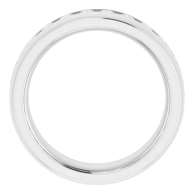 Round 3mm Half Eternity Bold Band