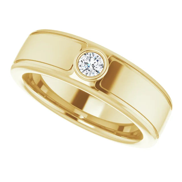 Round Cut Center Piece Bold & Thick Ring