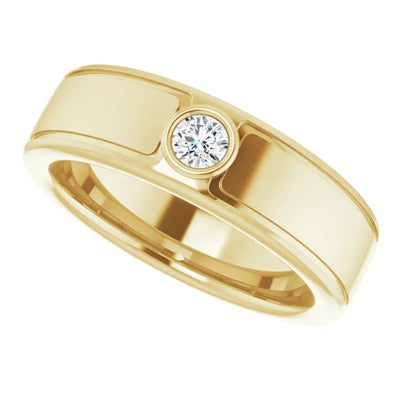 Round Cut Center Piece Bold & Thick Ring