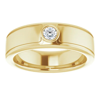 Round Cut Center Piece Bold & Thick Ring