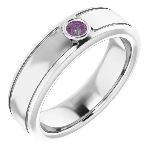 Round Cut Center Piece Bold & Thick Ring