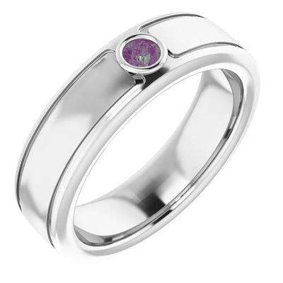 Round Cut Center Piece Bold & Thick Ring