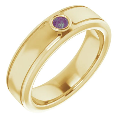 Round Cut Center Piece Bold & Thick Ring