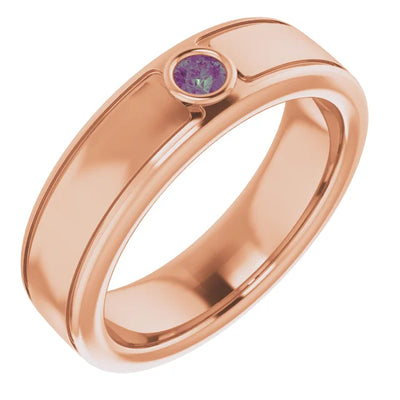 Round Cut Center Piece Bold & Thick Ring