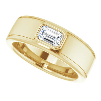 Emerald Cut Center Piece Bold & Thick Ring