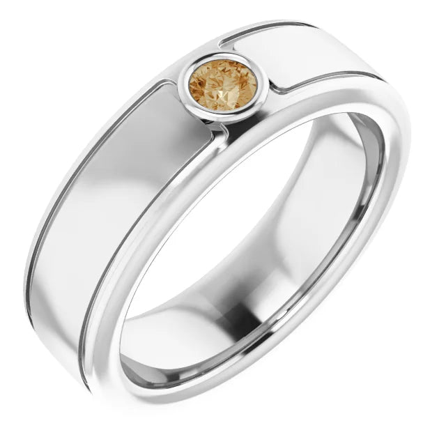 Round Cut Center Piece Bold & Thick Ring