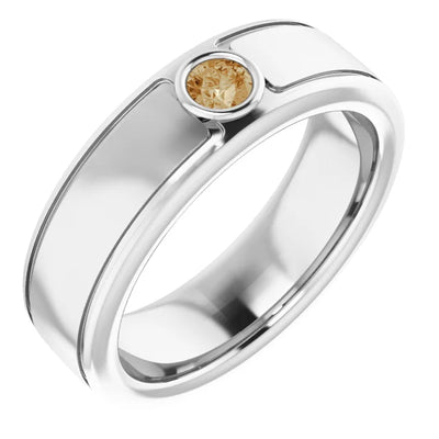 Round Cut Center Piece Bold & Thick Ring