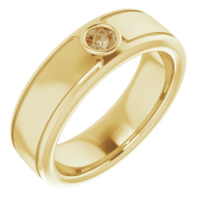 Round Cut Center Piece Bold & Thick Ring