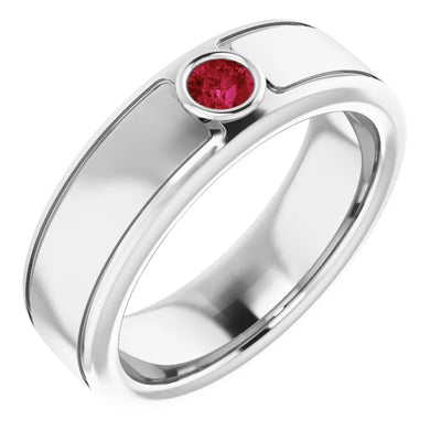 Round Cut Center Piece Bold & Thick Ring