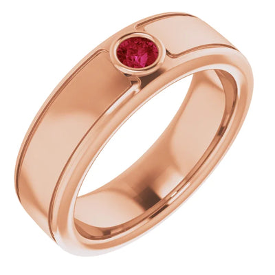 Round Cut Center Piece Bold & Thick Ring