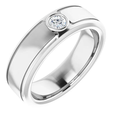 Round Cut Center Piece Bold & Thick Ring