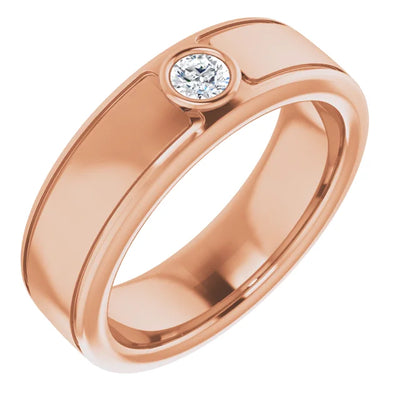Round Cut Center Piece Bold & Thick Ring
