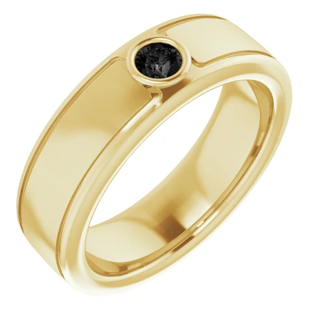 Round Cut Center Piece Bold & Thick Ring