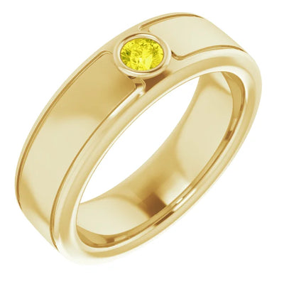 Round Cut Center Piece Bold & Thick Ring