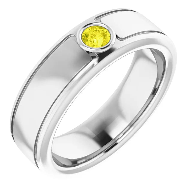 Round Cut Center Piece Bold & Thick Ring