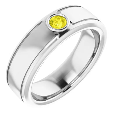 Round Cut Center Piece Bold & Thick Ring