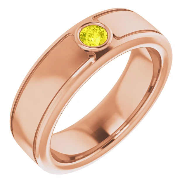 Round Cut Center Piece Bold & Thick Ring