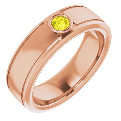 Round Cut Center Piece Bold & Thick Ring