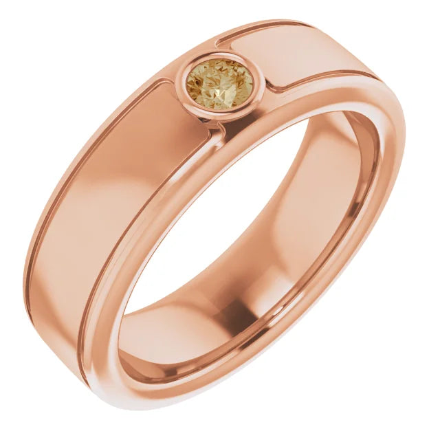 Round Cut Center Piece Bold & Thick Ring