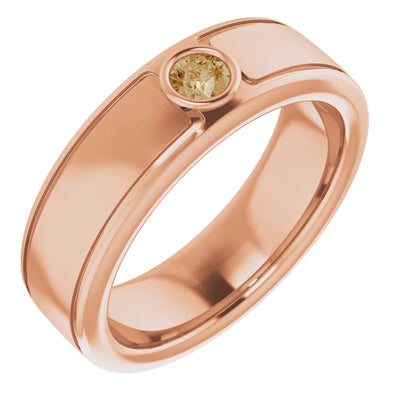 Round Cut Center Piece Bold & Thick Ring