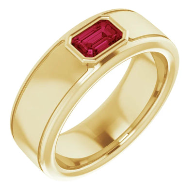 Emerald Cut Center Piece Bold & Thick Ring