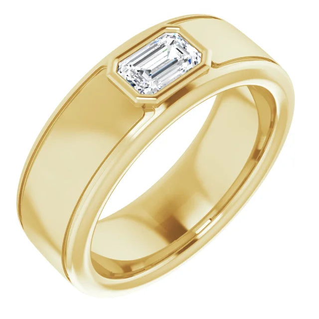 Emerald Cut Center Piece Bold & Thick Ring