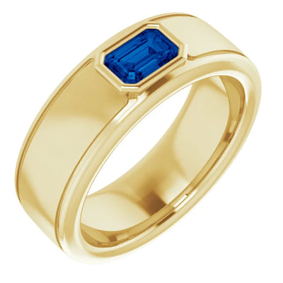 Emerald Cut Center Piece Bold & Thick Ring