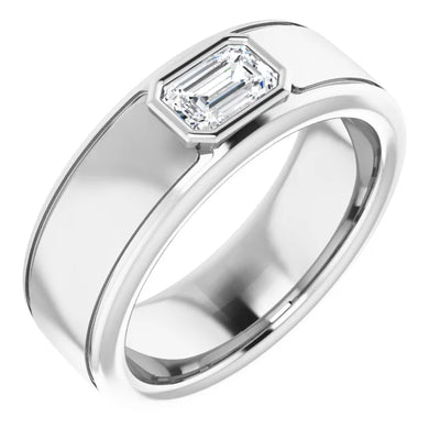 Emerald Cut Center Piece Bold & Thick Ring