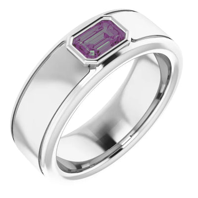 Emerald Cut Center Piece Bold & Thick Ring