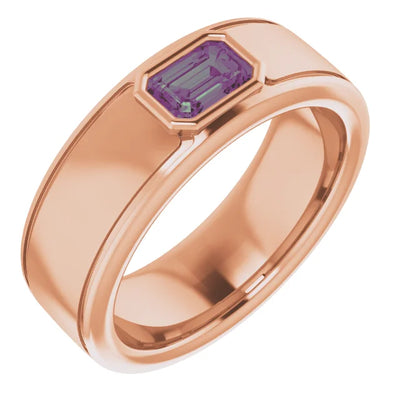 Emerald Cut Center Piece Bold & Thick Ring