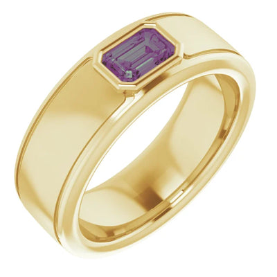 Emerald Cut Center Piece Bold & Thick Ring