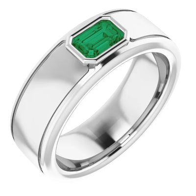 Emerald Cut Center Piece Bold & Thick Ring