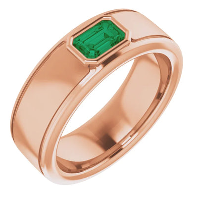 Emerald Cut Center Piece Bold & Thick Ring