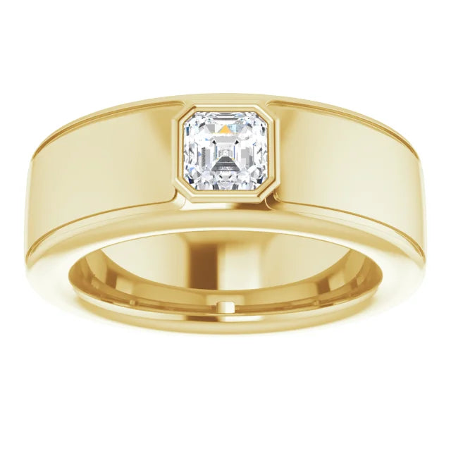 Asscher Cut Center Piece Bold & Thick Ring