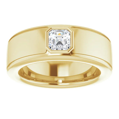 Asscher Cut Center Piece Bold & Thick Ring
