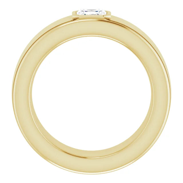 Asscher Cut Center Piece Bold & Thick Ring