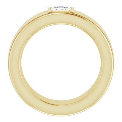 Asscher Cut Center Piece Bold & Thick Ring