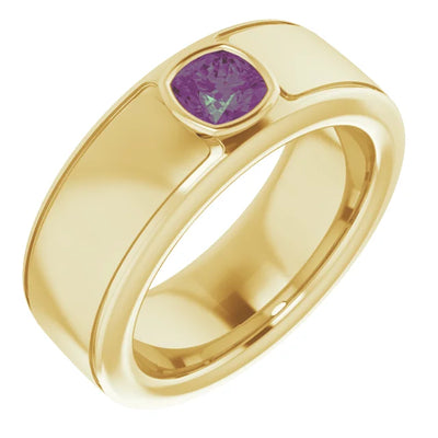Cushion Cut Center Piece Bold & Thick Ring