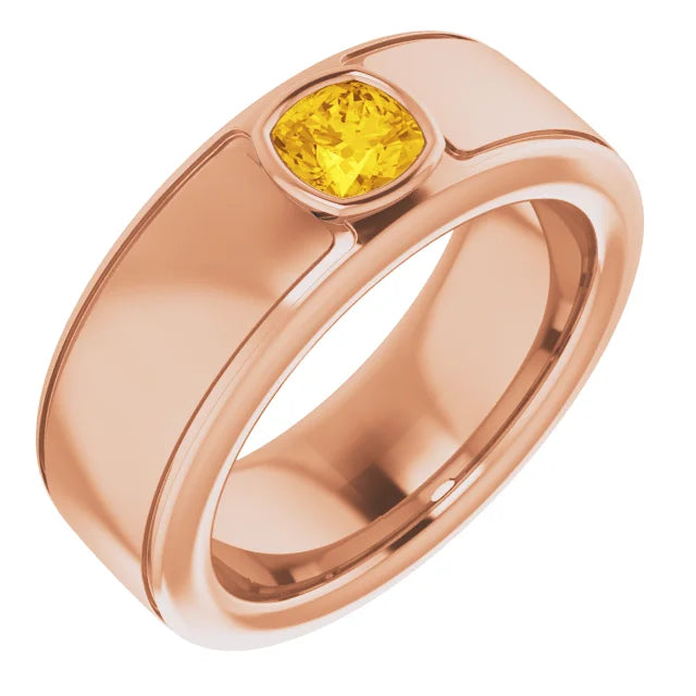 Cushion Cut Center Piece Bold & Thick Ring