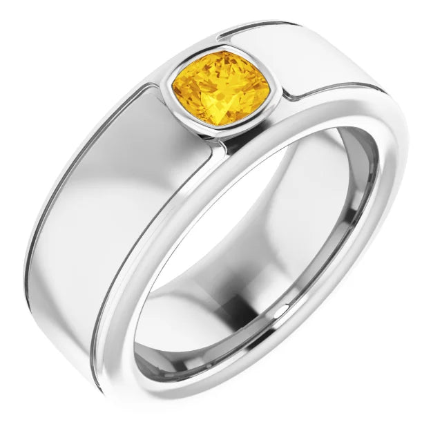 Cushion Cut Center Piece Bold & Thick Ring