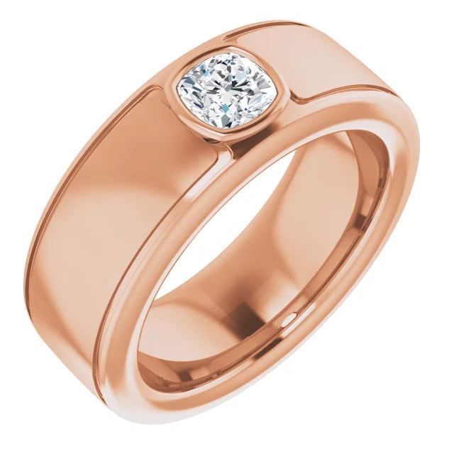 Cushion Cut Center Piece Bold & Thick Ring