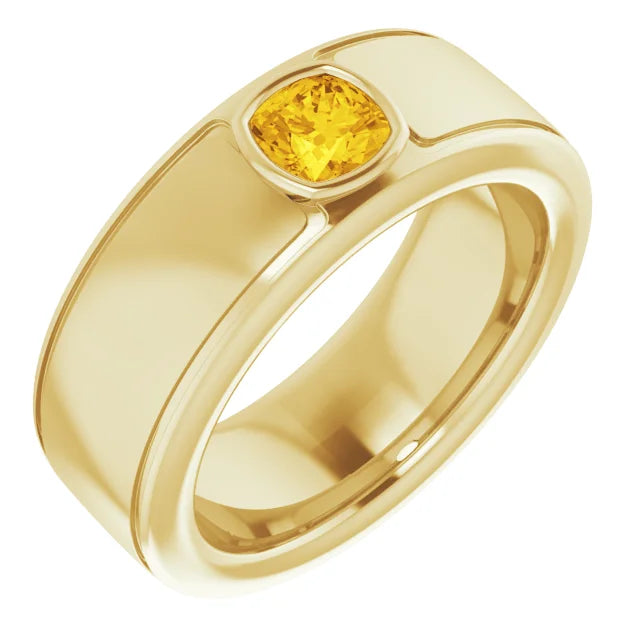 Cushion Cut Center Piece Bold & Thick Ring