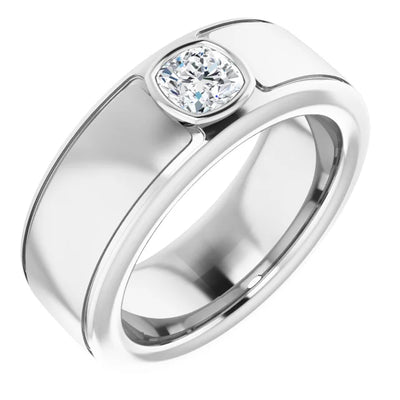 Cushion Cut Center Piece Bold & Thick Ring